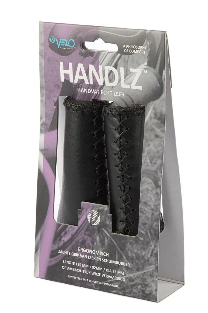 Velo handvatten handlz zacht Set 92/135mm zwart leer