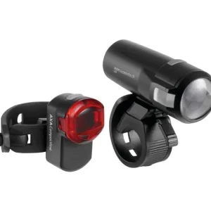 Axa verlichtingsset Compactline usb 35 lux zwart