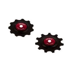 CEMA Derailleurwieltjes PVC 9/10/11V RVS zwart