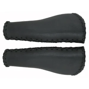 Velo handvatten leer 2x135 set zwart